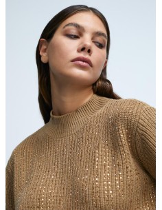 JERSEY-CAMEL-CUELLO-PERKINS-STRASS-FRONTAL-LOLA-CASADEMUNT 2