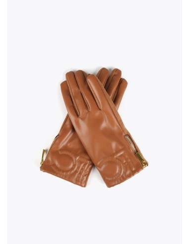 GUANTES-MARRÓN-EFECTO-PIEL-CREMALLERA-LATERAL-LOLA-CASADEMUNT