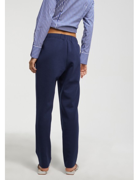 PANTALÓN-JOGGING-CORTE-BÁSICO-AZUL-CINTURA-AJUSTABLE-CORDÓN-LOLA-CASADEMUNT PANTALÓN-JOGGING-CORTE-BÁSICO-AZUL-CINTURA-AJUSTABLE-CORDÓN-LOLA-CASADEMUNT