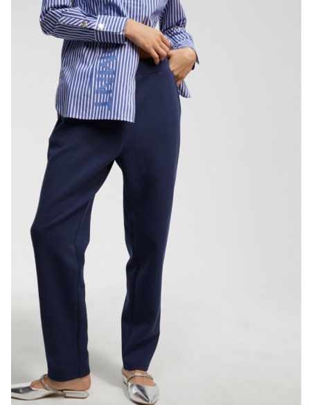 PANTALÓN-JOGGING-CORTE-BÁSICO-AZUL-CINTURA-AJUSTABLE-CORDÓN-LOLA-CASADEMUNT PANTALÓN-JOGGING-CORTE-BÁSICO-AZUL-CINTURA-AJUSTABLE-CORDÓN-LOLA-CASADEMUNT