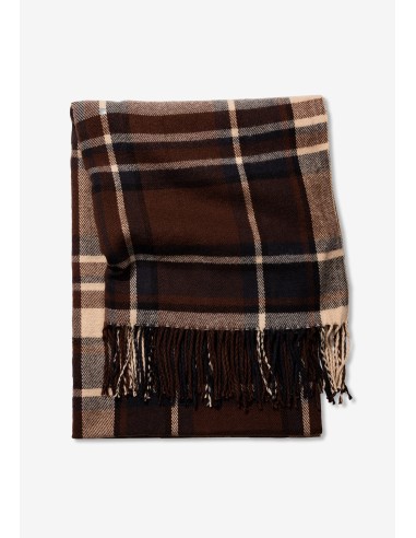 BUFANDA.CUADROS-TONOS-MARRONES-FLECOS-JOAQUIM-TIFFOSI