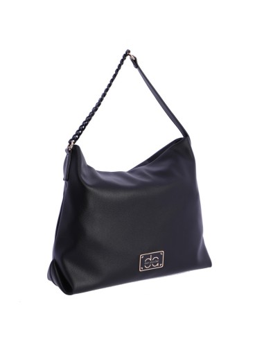 SHOPPER-UN-ASA-COMBINADA-NEGRO-NOVARA-DON-ALGODÓN