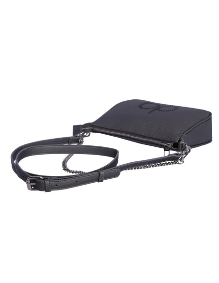 BANDOLERA-BAGUETTE-GRIS-ASA-BANDOLERA-LOGO-TROQUELADO-SON-ALGODÓN