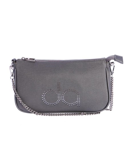 BANDOLERA-BAGUETTE-GRIS-ASA-BANDOLERA-LOGO-TROQUELADO-SON-ALGODÓN