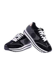 ZAPATILLAS-NEGRAS-COMBONADAS-GRIS-CORDONES-BLANCOS-PRAGA-DON ALGODÓN