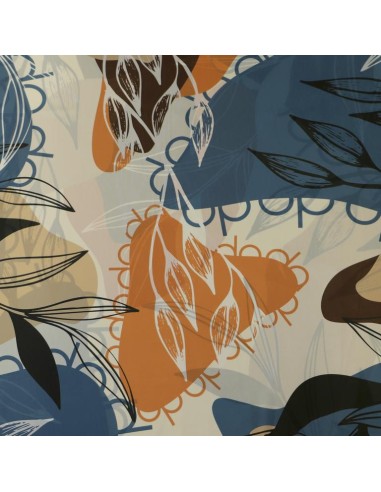 PAÑUELO-RECTANGULAR-TONO-JEANS-BEIGE-NARANJA-LOGO-DON-ALGODÓN