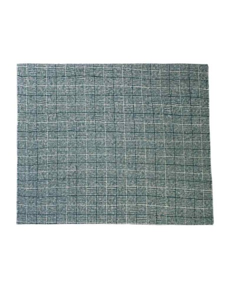 BUFANDA-BICOLOR-BLANCA-VERDE-FLECOS-WIL-DON-ALGODÓN