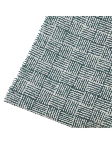 BUFANDA-BICOLOR-BLANCA-VERDE-FLECOS-WIL-DON-ALGODÓN