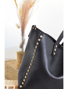 BOLSO-SHOPPER-NEGRO-TACHAS-CRISTALES-ASAS-HOMBRO-ASA-BANDOLERA-NOCO-COMPLEMENTOS 2