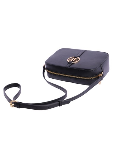 BANDOLERA CUADRADA-NEGRA-LOGO-DORADO-FRONTAL-ASA-BANDOLERA-REGULABLE-EFERRI