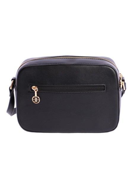 BANDOLERA CUADRADA-NEGRA-LOGO-DORADO-FRONTAL-ASA-BANDOLERA-REGULABLE-EFERRI