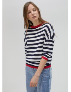 JERSEY-MARINERO-RAYAS-BLANCAS-AZULES-DETALLES-ROJOS-LOLA-CASADEMUNT 2