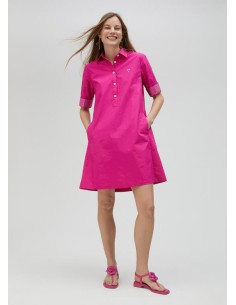 VESTIDO-CAMISERO-FUCSIA-STRASS-AL-TONO-ABOTONADO-LOLA-CASADEMUNT