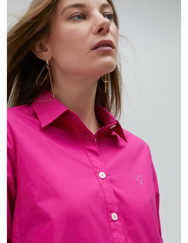 VESTIDO-CAMISERO-FUCSIA-STRASS-AL-TONO-ABOTONADO-LOLA-CASADEMUNT
