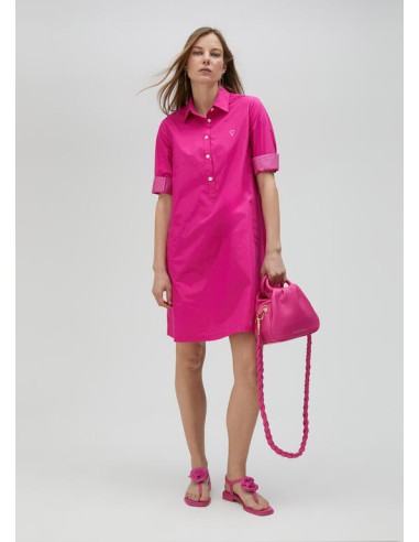 VESTIDO-CAMISERO-FUCSIA-STRASS-AL-TONO-ABOTONADO-LOLA-CASADEMUNT