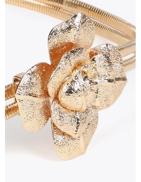 CINTURÓN-METAL-DORADO-ELÁSTICO-FLOR-DORADACASADEMUNT