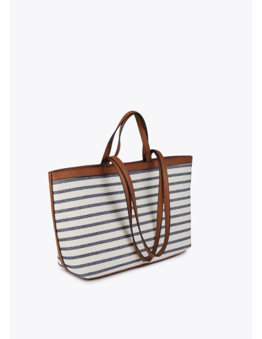 SHOPPER-TEJIDO-RAYAS-EFECTO-PIEL-MARRÓN-ASAS-MANO-ASAS-HOMBRO-LOLA-CASADEMUNT