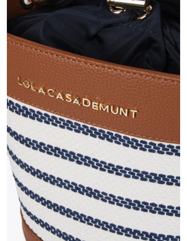 BOLSO-BUCKET-BOMBONERA-COMBINADO-RAYAS-EFECTO-PIEL-MARRÓN-ASA-BANDOLERA-CIERRE.CORDONES-LOLA-CASADEMUNT