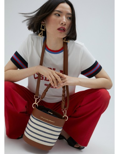 BOLSO-BUCKET-BOMBONERA-COMBINADO-RAYAS-EFECTO-PIEL-MARRÓN-ASA-BANDOLERA-CIERRE.CORDONES-LOLA-CASADEMUNT