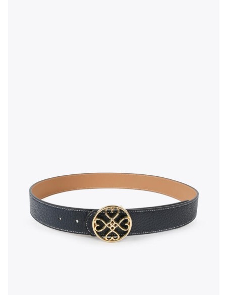 CINTURÓN-REVERSIBLE-MARRÓN-MARINO-HEBILLA-REDONDO-CORAZONES-LOLA-CASADEMUNT