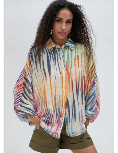 CAMISA-RAYAS-VERTICALES-MULTICOLOR-MANGAS-ABULLONADAS-LOLA-CASADEMUNT