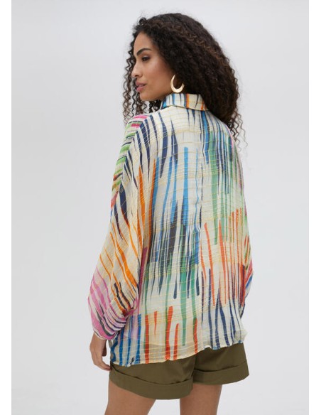 CAMISA-RAYAS-VERTICALES-MULTICOLOR-MANGAS-ABULLONADAS-LOLA-CASADEMUNT