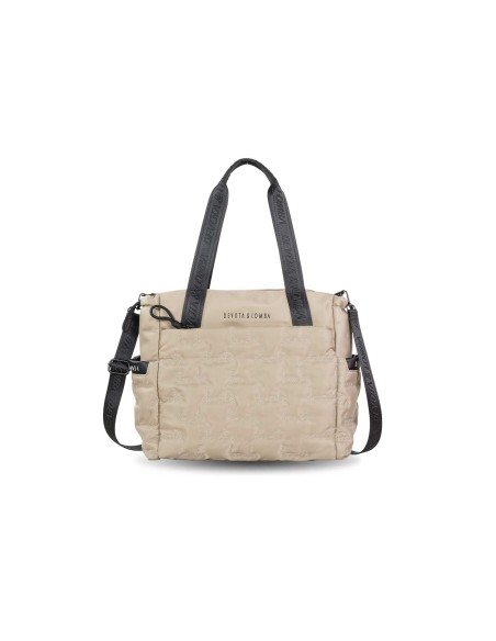 BOLSO-SHOPPER-TAUPE-NYLON-ACOLCHADO-ASAS-HOMBRO-ASA-BANDOLERA-DEVOTA&LOMBA