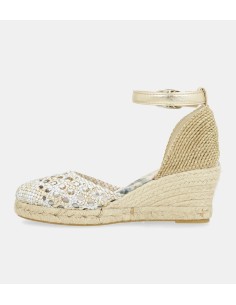 SANDALIAS-CUÑA-YUTE-COMBINADA-PLATA.DORADO-MEMORIES-ANEKKE 2