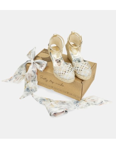 SANDALIAS-CUÑA-YUTE-COMBINADA-PLATA.DORADO-MEMORIES-ANEKKE