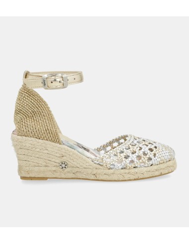 SANDALIAS-CUÑA-YUTE-COMBINADA-PLATA.DORADO-MEMORIES-ANEKKE