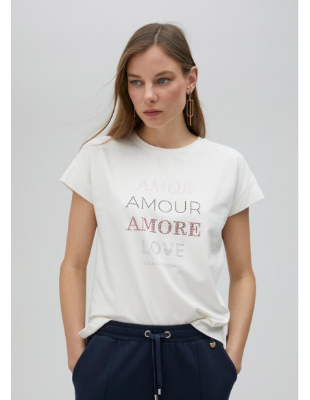CAMISETA-BLANCA-AMORE-MANGA-CORTA-CUELLO-REDONDO-LOLA-CASADEMUNT CAMISETA-BLANCA-AMORE-MANGA-CORTA-CUELLO-REDONDO-LOLA-CASADEMUNT