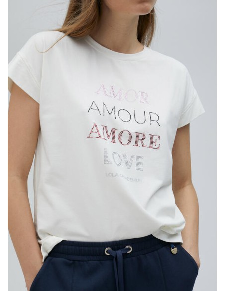 CAMISETA-BLANCA-AMORE-MANGA-CORTA-CUELLO-REDONDO-LOLA-CASADEMUNT CAMISETA-BLANCA-AMORE-MANGA-CORTA-CUELLO-REDONDO-LOLA-CASADEMUNT