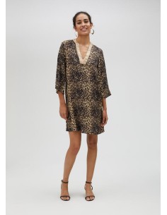 VESTIDO-KURTA-ANIMAL-PRINT-CUELLO-PICO-DETALLES-DORADOS-LOLA-CASADEMUNT 2