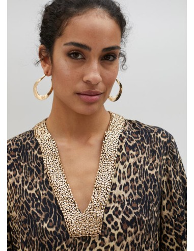 VESTIDO-KURTA-ANIMAL-PRINT-CUELLO-PICO-DETALLES-DORADOS-LOLA-CASADEMUNT
