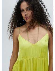 VESTIDO-LARGO-TIRANTES-VOLANTES.LOGO-STRASS-FUCSIA-LOLA-CASADEMUNT 2
