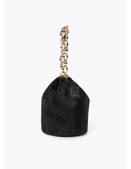 BOLSO-FIESTA-REJILLA-CRISTALES-NEGRO-ASA-DORADA-CADENA-ESLABONES-LOLA-CASADEMUNT BOLSO-FIESTA-REJILLA-CRISTALES-NEGRO-ASA-DORADA-CADENA-ESLABONES-LOLA-CASADEMUNT
