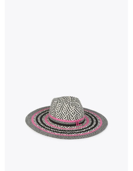 SOMBRERO-FLOPPY-RAFIA-ROSA-NEGRO-LOGO-FRONTAL-LOLA-CASADEMUNT SOMBRERO-FLOPPY-RAFIA-ROSA-NEGRO-LOGO-FRONTAL-LOLA-CASADEMUNT