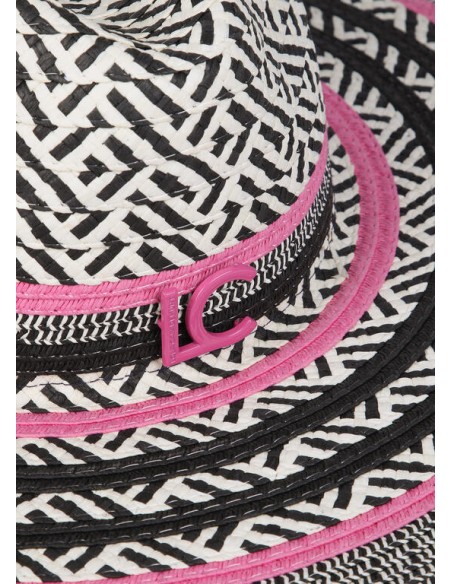 SOMBRERO-FLOPPY-RAFIA-ROSA-NEGRO-LOGO-FRONTAL-LOLA-CASADEMUNT SOMBRERO-FLOPPY-RAFIA-ROSA-NEGRO-LOGO-FRONTAL-LOLA-CASADEMUNT