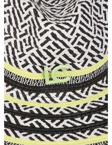SOMBRERO-FLOPPY-RAFIA-VERDE-NEGRO-LOGO-FRONTAL-LOLA-CASADEMUNT