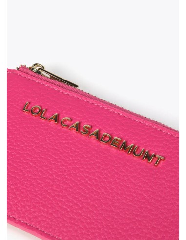 MONEDERO-TARJETERO-EFECTO-PIEL-LISA-LOGO-DORADO-ROSA-LOLA-CASADEMUNT