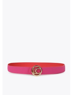 CINTURÓN-REVERSIBLE-ROJO-ROSA-HEBILLA-LOGO-LC-LOLA-CASADEMUNT 2