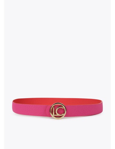 CINTURÓN-REVERSIBLE-ROJO-ROSA-HEBILLA-LOGO-LC-LOLA-CASADEMUNT