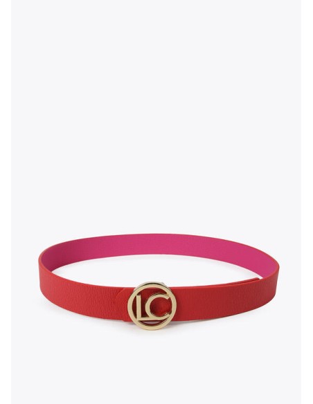CINTURÓN-REVERSIBLE-ROJO-ROSA-HEBILLA-LOGO-LC-LOLA-CASADEMUNT CINTURÓN-REVERSIBLE-ROJO-ROSA-HEBILLA-LOGO-LC-LOLA-CASADEMUNT