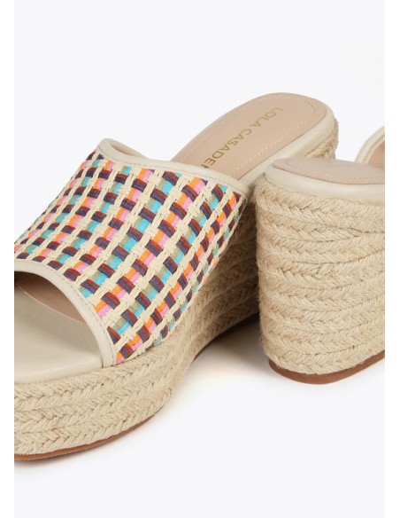 ZUECO-PLATAFORMA-MULTICOLOR-ESPARTO-LOLA-CASADEMUNT ZUECO-PLATAFORMA-MULTICOLOR-ESPARTO-LOLA-CASADEMUNT