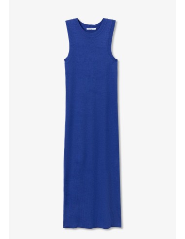 VESTIDO-LARGO-AZULÓN-MALLA-FINA-CORTE-RECTO-TIFFOSI
