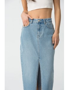 FALDA-MIDI-VAQUERA-AZUL-ABERTURA-FRONTAL-TIFFOSI 2