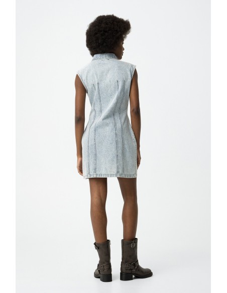VESTIDO-DENIM-AZUL-CLARO-ABOTONADO-CUELLO-SOLAPA-ATHENA-TIFFOSI VESTIDO-DENIM-AZUL-CLARO-ABOTONADO-CUELLO-SOLAPA-ATHENA-TIFFOSI