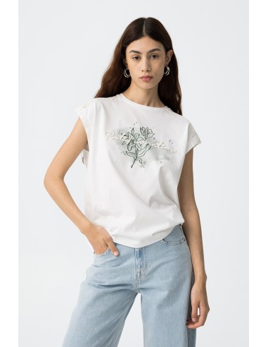 CAMISETA-BLANCA-FLORES-VERDE-BORDADO-BLANCO-ONÇA-TIFFOSI