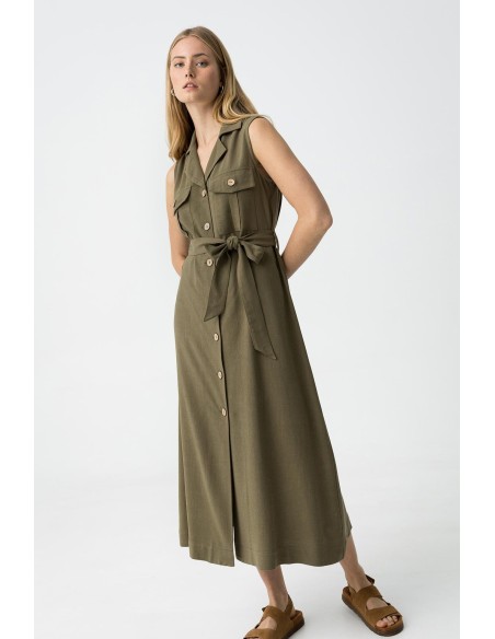 VESTIDO-MIDI-ABOTONADO-DESMANGADO-FAVO-TIFFOSI VESTIDO-MIDI-ABOTONADO-DESMANGADO-FAVO-TIFFOSI