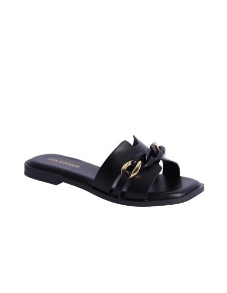 SANDALIAS-NEGRAS-PLANAS-CADENAS-NEGRO-ORO-EMMA-TIFFOSI SANDALIAS-NEGRAS-PLANAS-CADENAS-NEGRO-ORO-EMMA-TIFFOSI